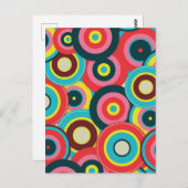 Modegeometrisch Vintag - Muster Stilvoll modern Postkarte (Vorne/Hinten)