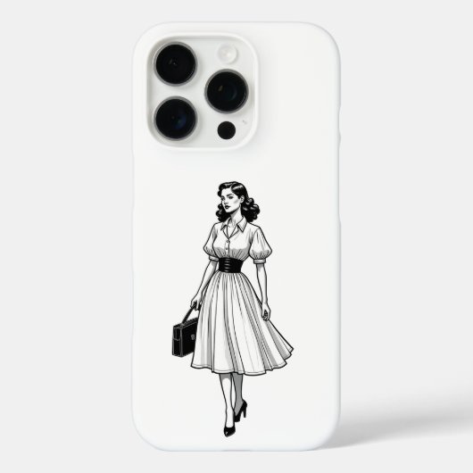 Modeglamour der 1950er Jahre Case-Mate iPhone Hülle (Rückseite)