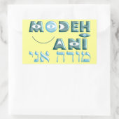 Modeh Ani Rechteckiger Aufkleber (Tasche)
