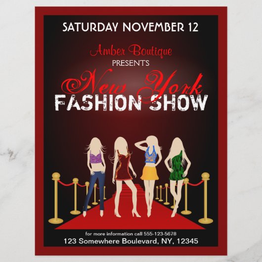 Modehaus-Show Mode Designer Red Flyers Flyer (Vorne)
