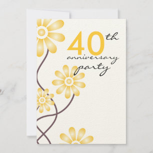 Modehochzeit zum 40. Hochzeitstag Einladung