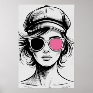 Modeikone-Porträt Poster