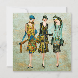 Modeillustration aus den 1930er Jahren Karte