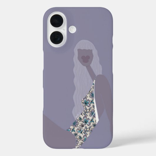 Modeillustration Chic Frau Lila Moderne Kunst Case-Mate iPhone Hülle (Rückseite)