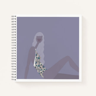 Modeillustration Chic Frau Lila Moderne Kunst Notizblock