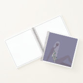 Modeillustration Chic Frau Lila Moderne Kunst Notizblock (Innenseite)