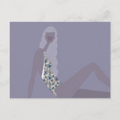 Modeillustration Chic Frau Lila Moderne Kunst Postkarte (Vorderseite)