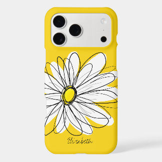 Modeillustration Trendy Daisy Blumen - schwarz und