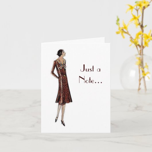 Modekarte der Zwanziger Karte (Gelbe Blume)