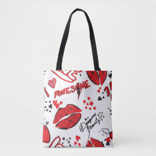 Modekizze Glamour: Girlish Print. Tasche