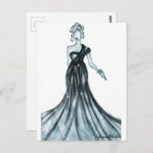 Modekizze Postkarte (Vorne/Hinten)