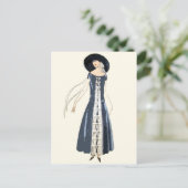 Modekleid und Hut für Frauen in den 1920er Jahren Postkarte (Stehend Vorderseite)