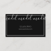 Model Acress Business Card Visitenkarte (Rückseite)