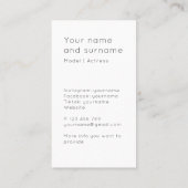 Model Acress fügen Sie Ihre eigene Foto Business C Visitenkarte (Rückseite)