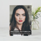 Model Actor 12x18 Comp Card 1 Foto Blende Einladung (Stehend Vorderseite)