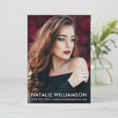 Model Actor 12x18 Comp Card 1 Foto Einladung (Stehend Vorderseite)