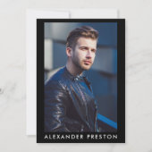 Model Actor 12x18 Comp Card 4 Foto Schwarz Einladung (Vorderseite)