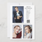 Model Actor 12x18 Comp SED Karte QR 4 Foto 2 Seite (Rückseite)