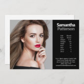 Model Actor 12x18 Comp Zed Card 1 Fotovorlage Einladung (Vorne/Hinten)