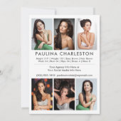 Model Actor 12x18 Comp Zed Card 7 Foto 2 Seite Einladung (Rückseite)