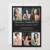 Model Actor 12x18 Comp Zed Card 7 Foto 2 Seite Einladung (Rückseite)