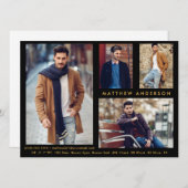 Model Actor 4 Foto - Black Gold Comp Card (Vorne/Hinten)