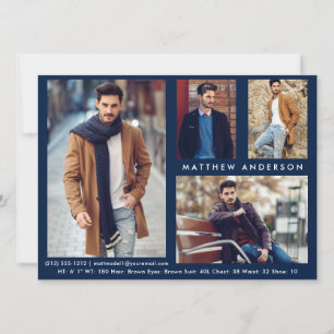 Model Actor 4 Foto - Blue Front Comp Card