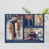 Model Actor 4 Foto - Blue Front Comp Card (Stehend Vorderseite)