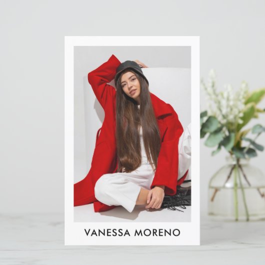 Model Actor Comp Card 4 Foto 2 Weißer Flyer (Stehend Vorderseite)