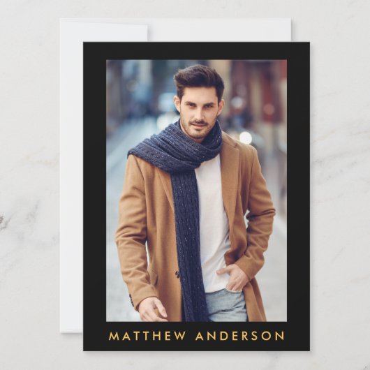 Model Actor Comp Card - 4 Foto Back Gold (Vorderseite)