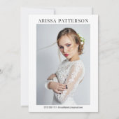 Model Actor Comp Card 6 Foto 12x18 Einladung (Rückseite)