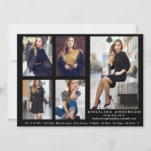 Model Actor Comp Card Black - 5 Fotos (Vorderseite)