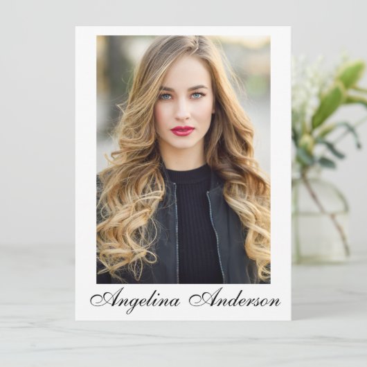 Model Actor Comp Card Whit - 4 Foto Back - Script (Stehend Vorderseite)