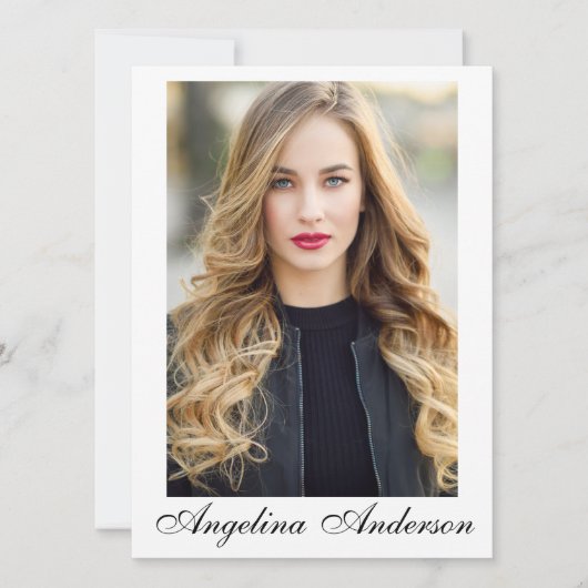 Model Actor Comp Card Whit - 4 Foto Back - Script (Vorderseite)