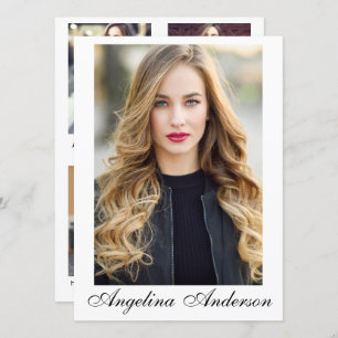 Model Actor Comp Card Whit - 4 Foto Back - Script