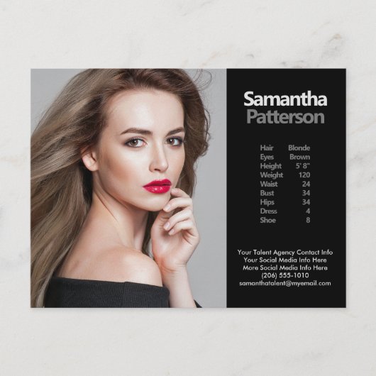 Model Actor Comp PostCard 1 Fotovorlage Postkarte (Vorderseite)