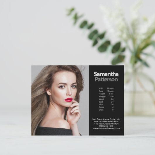 Model Actor Comp PostCard 1 Fotovorlage Postkarte (Stehend Vorderseite)