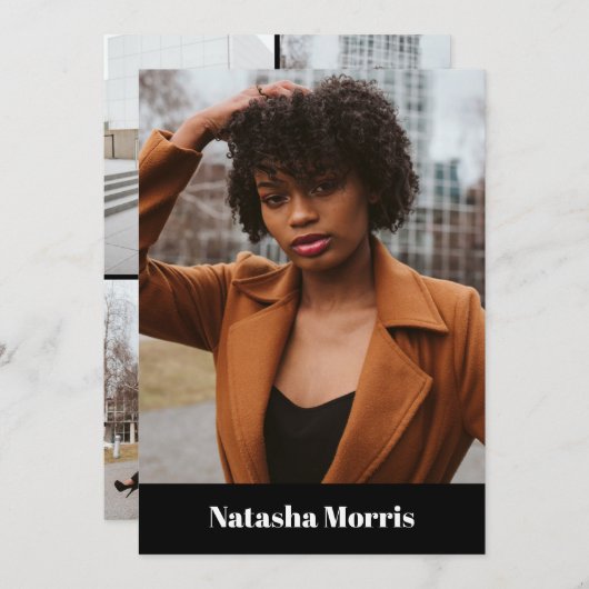 Model Actor Dancer 4 Foto Comp Einladung (Vorne/Hinten)