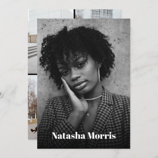 Model Actor Dancer 4 Foto Comp Einladung (Vorne/Hinten)