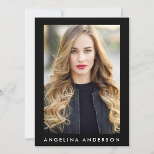 Model Actor Foto Beruflich Comp Card Schwarz