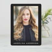 Model Actor Foto Beruflich Comp Card Schwarz R (Stehend Vorderseite)