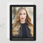 Model Actor Foto Beruflich Comp Card Schwarz R (Vorderseite)