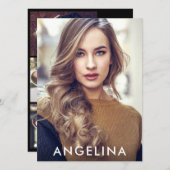 Model Actor Foto Beruflich Comp Card Schwarz W (Vorne/Hinten)