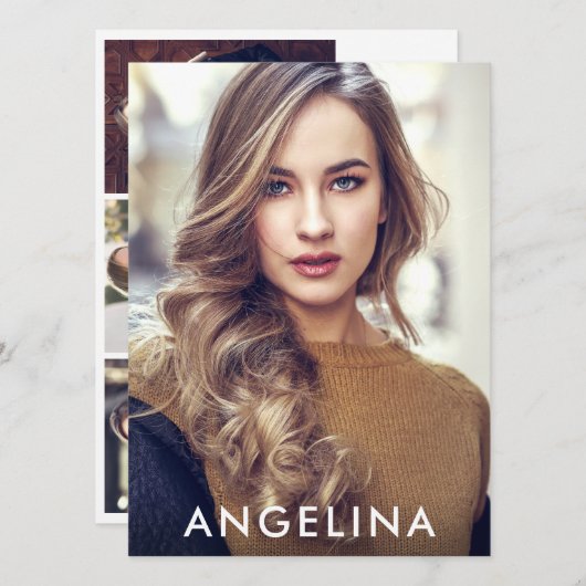 Model Actor Foto Beruflich Comp Card W (Vorne/Hinten)