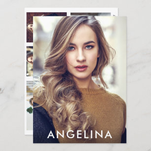 Model Actor Foto Pro Comp Card - 5 Foto Back W