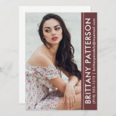 Model Actor Foto Pro Comp Card Rust Strip Einladung (Vorne/Hinten)