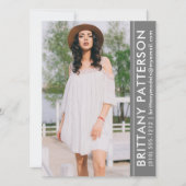 Model Actor Foto Pro Comp-Karte Grau Einladung (Vorderseite)