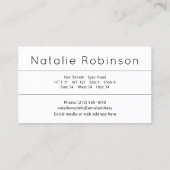 Model Actor Foto Werbeweiß und Schwarz Visitenkarte (Rückseite)