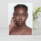 Model Actor Modeling Comp Card 4 Photo Modern Einladung (Stehend Vorderseite)