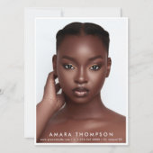 Model Actor Modeling Comp Card 4 Photo QR Code Einladung (Vorderseite)